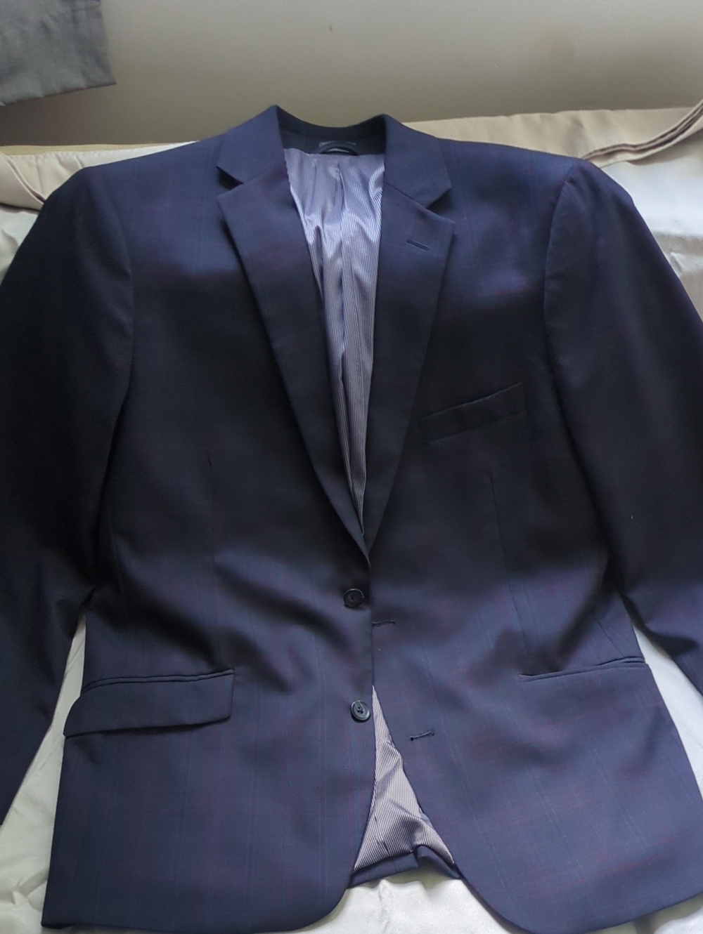 Madison Men's Dark Navy Two-Button Suit Jacket